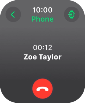 Press the end call icon. Press the end call icon.