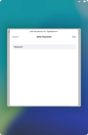 Key in the password for the Wi-Fi network and press Join. Key in the password for the Wi-Fi network and press Join.