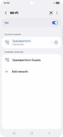 Press the settings icon next to the Wi-Fi network you're connected to.
