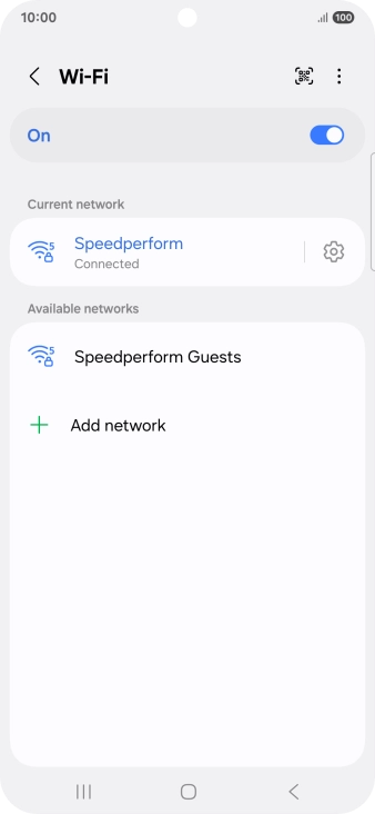Press the settings icon next to the Wi-Fi network you're connected to.