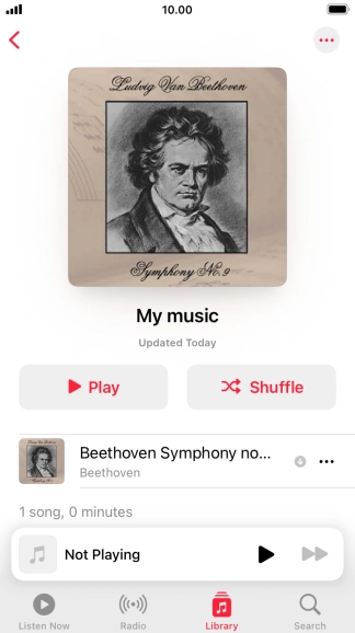 Go to the required category or playlist and press the required audio file.