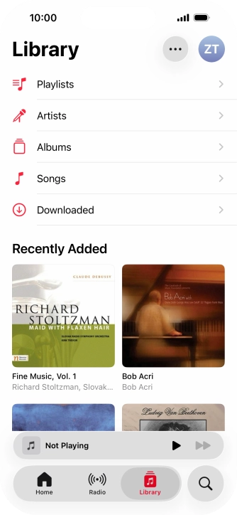 Press Playlists.