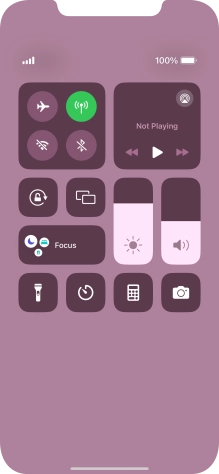 Press the required function to open an application or turn the function on or off.