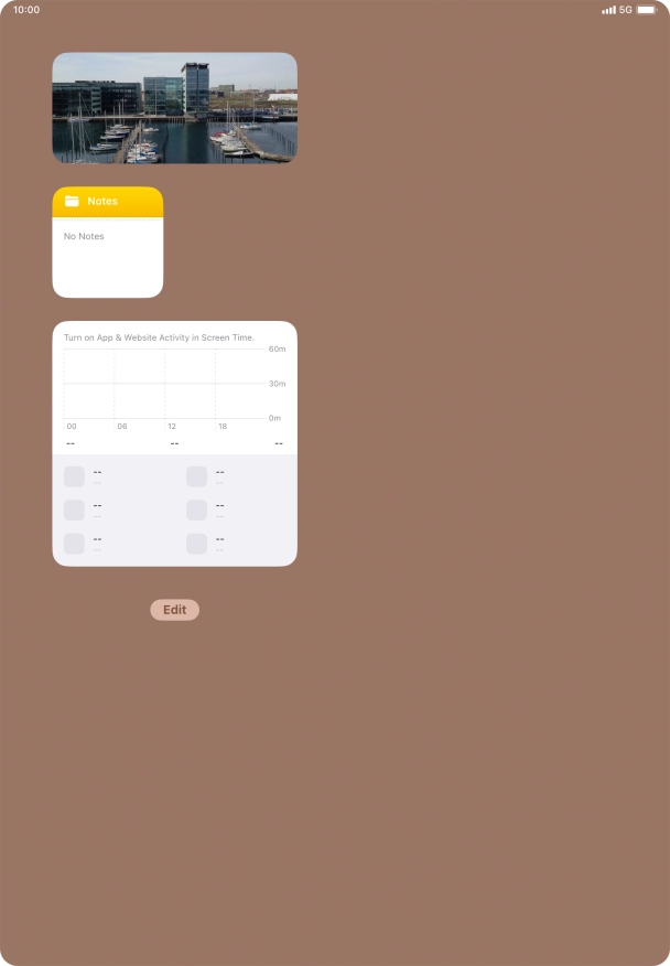 Press and hold the required Widget Stack.