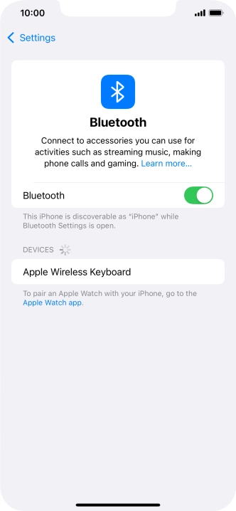 Press the required Bluetooth device and follow the instructions on the screen to pair the device with your phone. Press the required Bluetooth device and follow the instructions on the screen to pair the device with your phone.