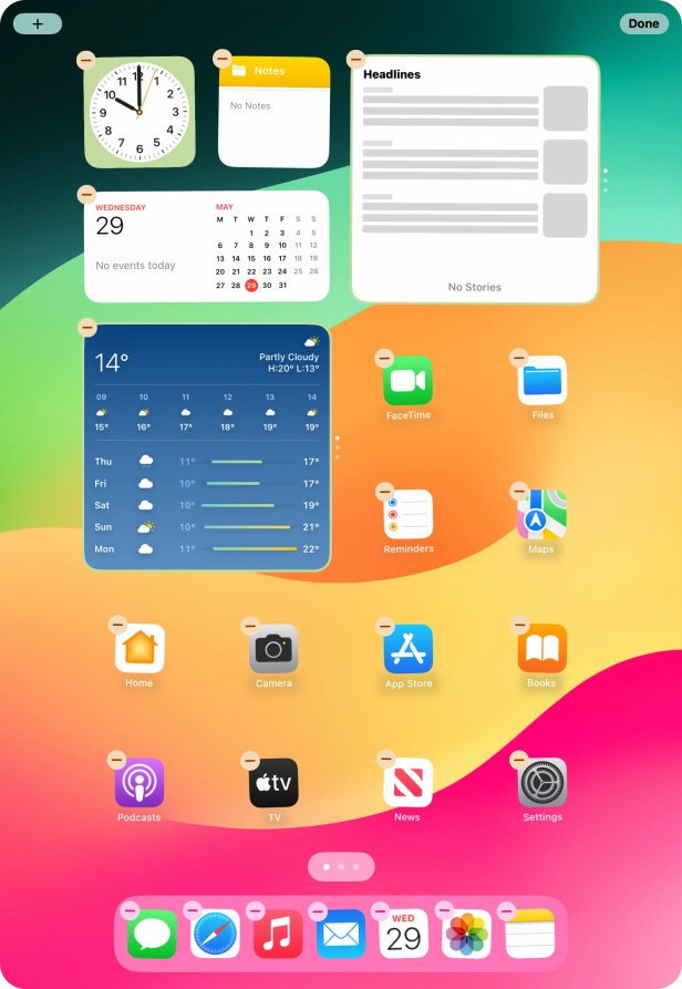 Press the add icon.