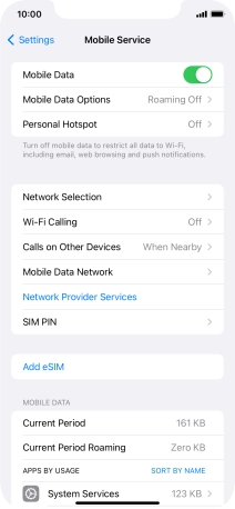 Press Mobile Data Network.