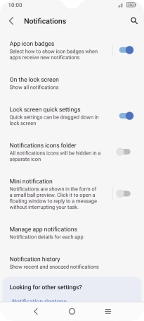 Press Manage app notifications.