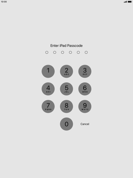 Use the lock code you created.