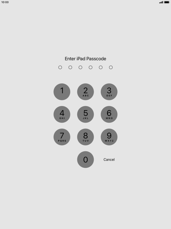Use the lock code you created.