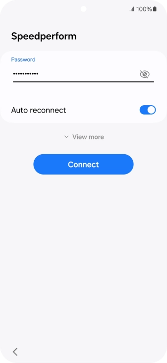 Key in the password for the Wi-Fi network and press Connect. Key in the password for the Wi-Fi network and press Connect.