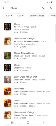 Press the required app. Press the required app.
