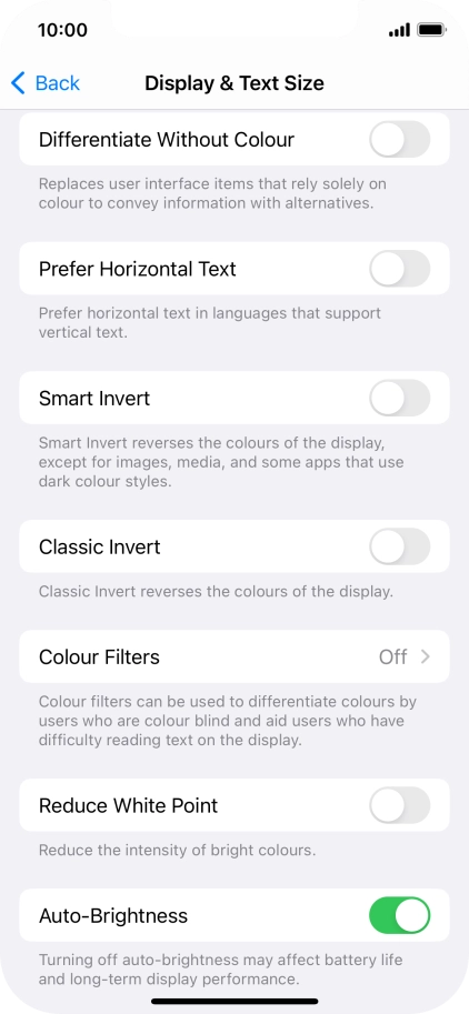 Press the indicator next to 