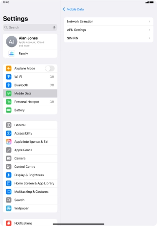 Press APN Settings.