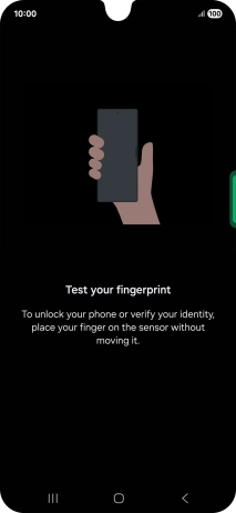 Follow the instructions on the screen to finish setting up the phone lock code.