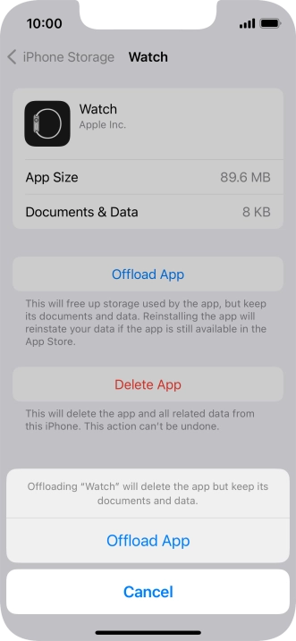 Press Offload App.