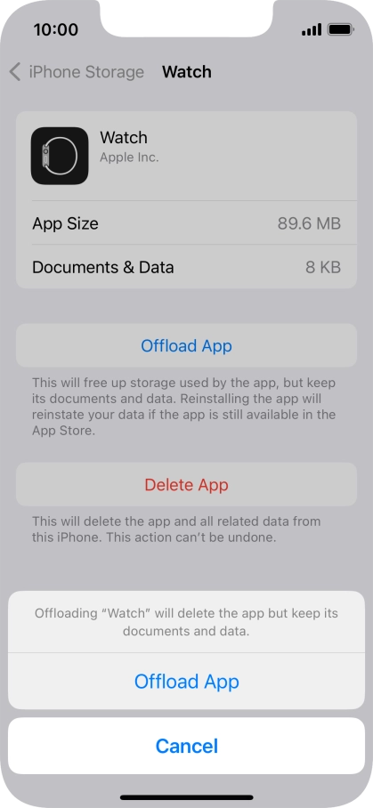 Press Offload App.