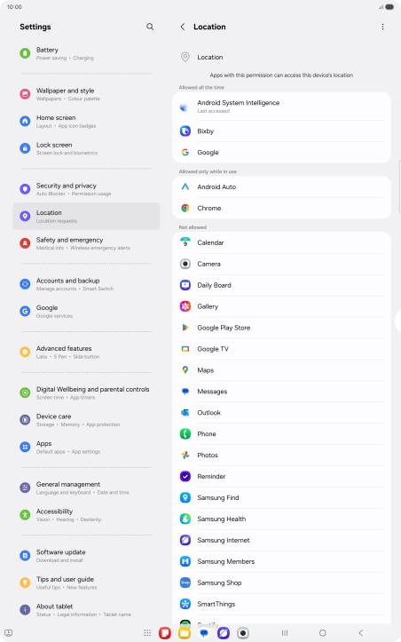Press the required app. Press the required app.