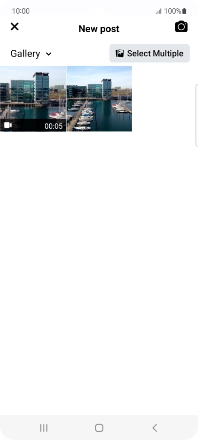 Press the required picture or video clip.