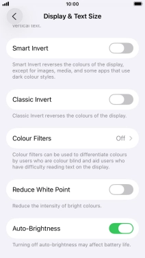 Press the indicator next to 