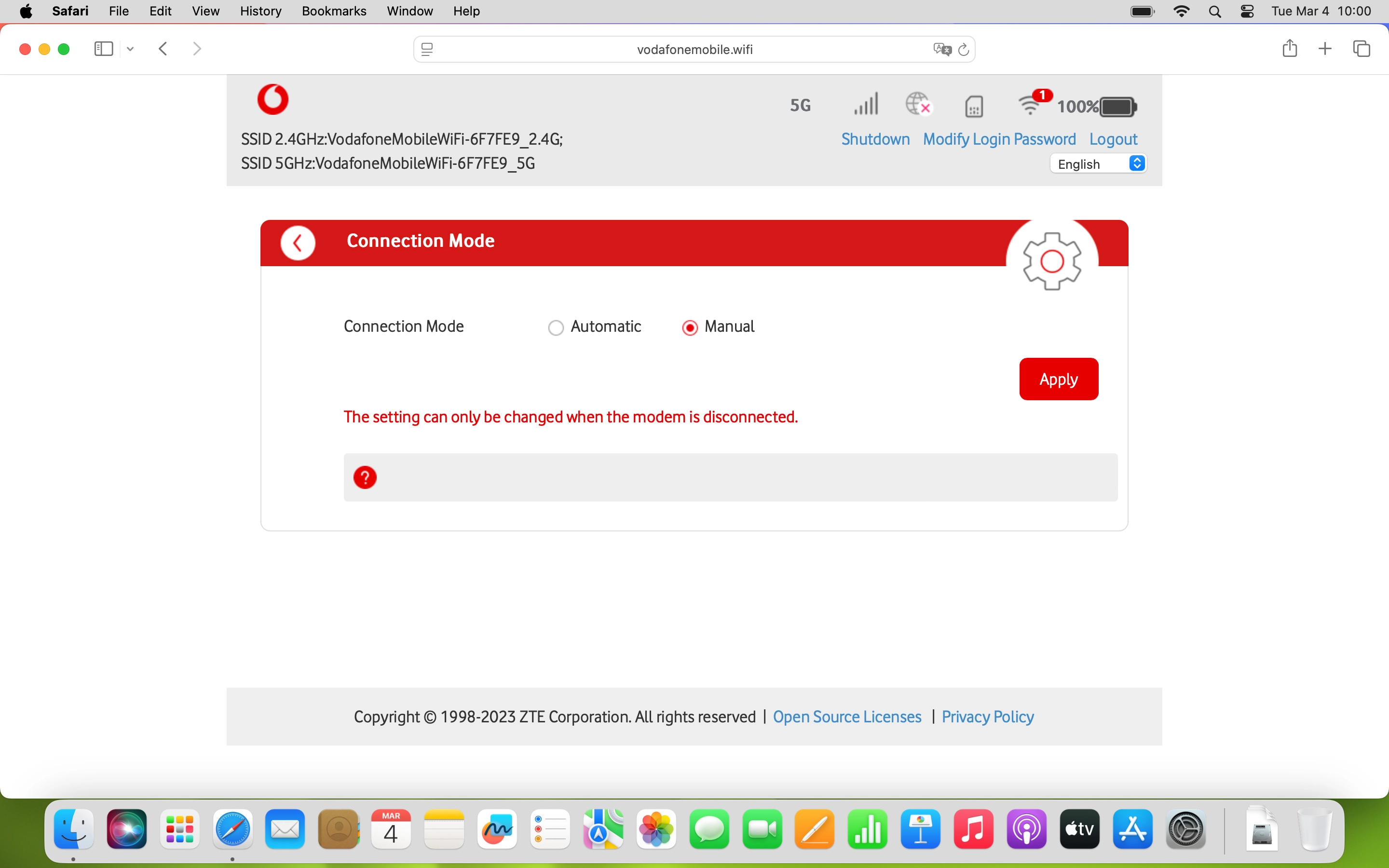 Click Apply.