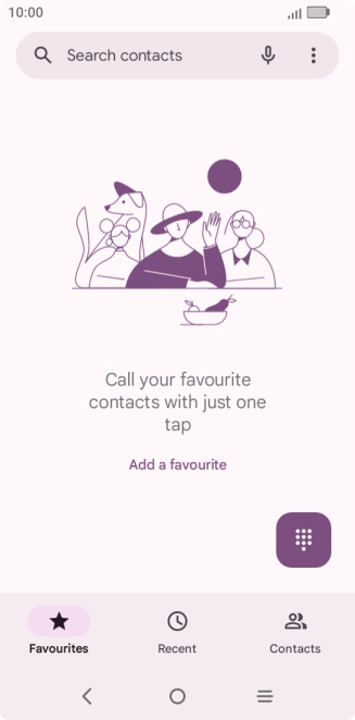 Press the keypad icon.