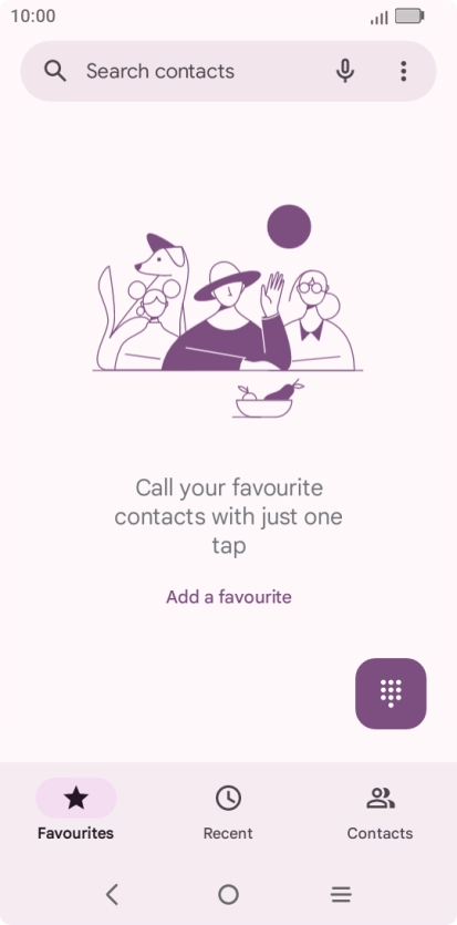 Press the keypad icon.