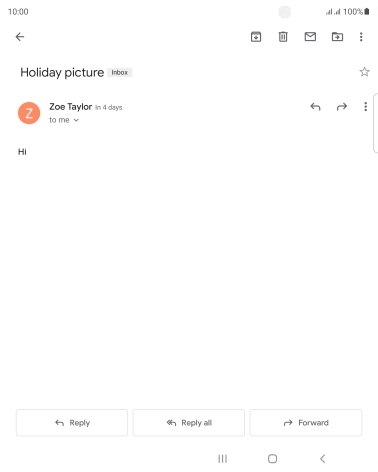 If an application is open on your phone, such as a Mail, you can also use the functions available here, e.g.: Reply to this email.