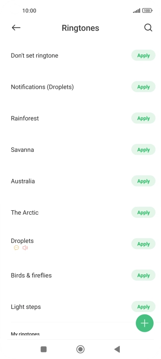Press the required message tones to hear them.