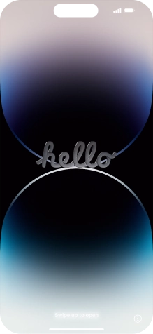Slide your finger upwards starting from the bottom of the screen.