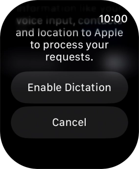Press Enable Dictation.