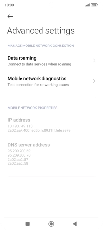 Press Data roaming.