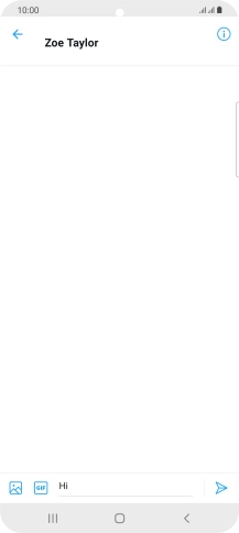 Write the required message and press the send icon. Write the required message and press the send icon.