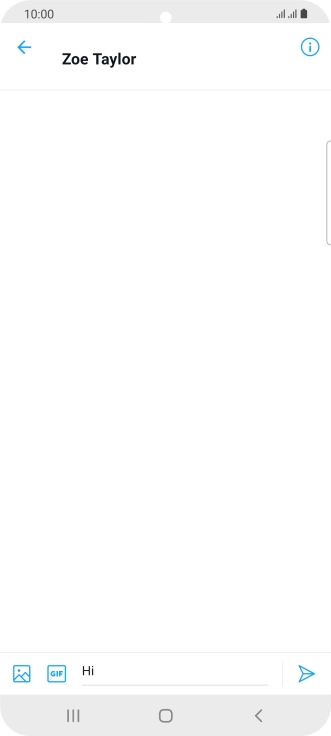 Write the required message and press the send icon. Write the required message and press the send icon.
