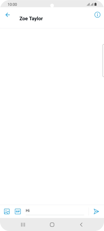 Write the required message and press the send icon. Write the required message and press the send icon.