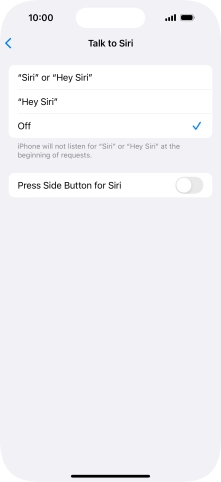 Press the indicator next to 