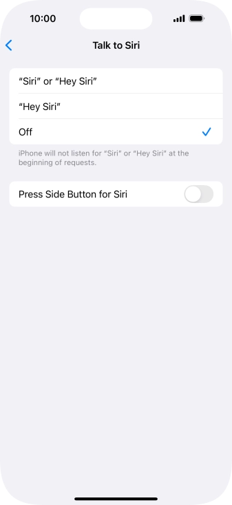 Press the indicator next to 