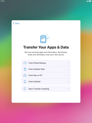Press Don't Transfer Anything and follow the instructions on the screen to finish the activation.