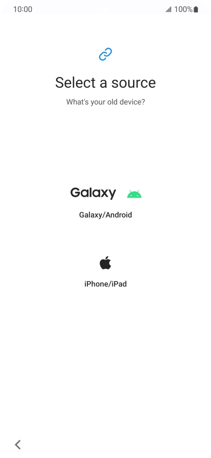 Press the required setting and follow the instructions on the screen to transfer the content from another phone. Press the required setting and follow the instructions on the screen to transfer the content from another phone.
