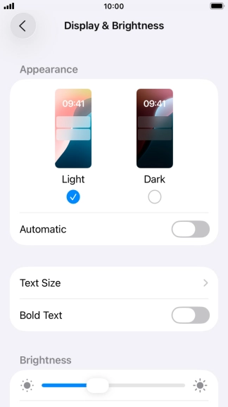 Press and drag the indicator below 