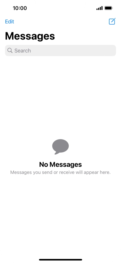 Press the new message icon. Press the new message icon.
