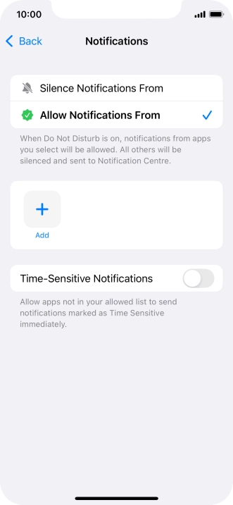 Press the indicator next to 