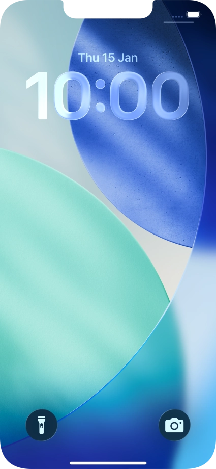 Slide your finger upwards starting from the bottom of the screen.