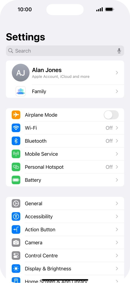 Press Display & Brightness.