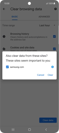 Press Clear.