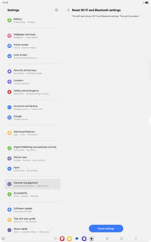 Press Reset settings. Press Reset settings.