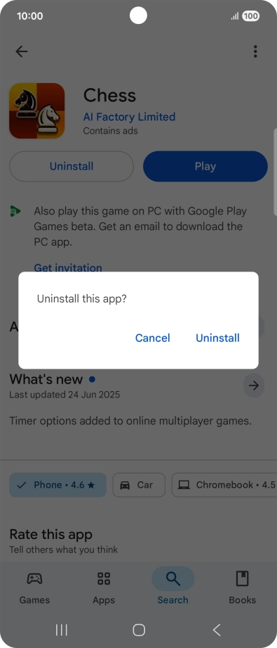 Press Uninstall. Press Uninstall.