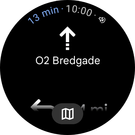 Follow the instructions on the screen to navigate to the selected destination.