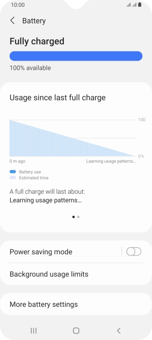 Press Power saving mode. Press Power saving mode.