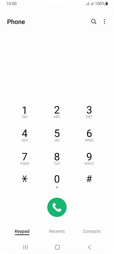 Press the menu icon.